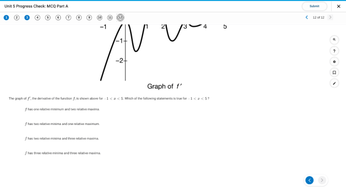 Ap calc ab unit 5 progress check mcq part c