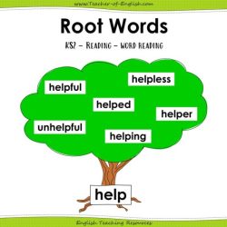 Root graph words