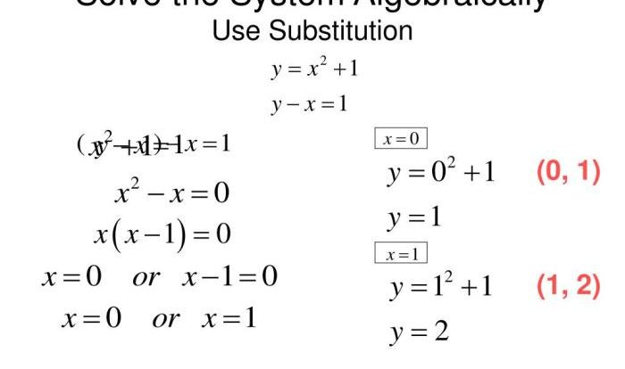 Linear and quadratic systems worksheet