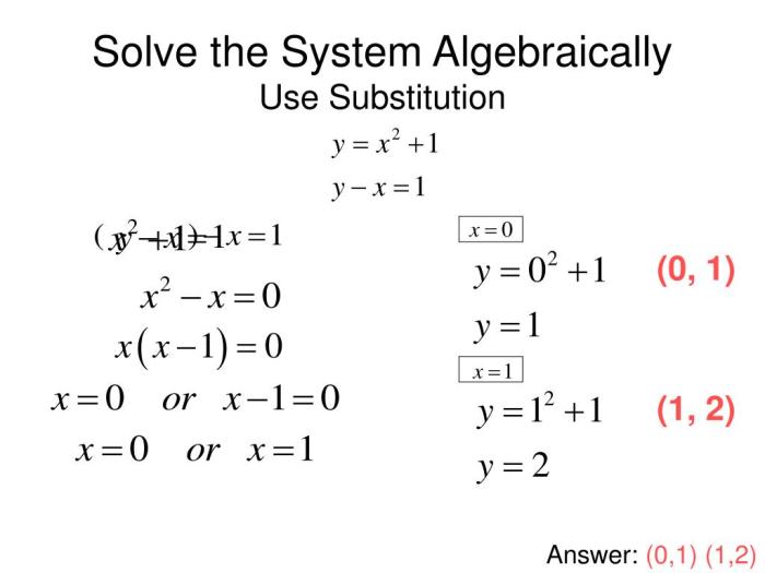 Linear and quadratic systems worksheet