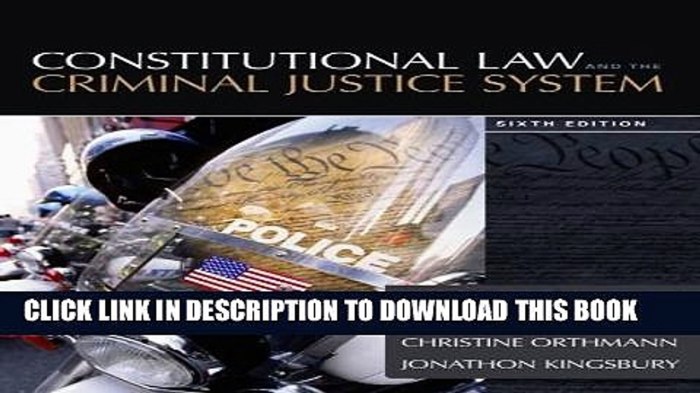 Constitutional law and the criminal justice system 7th edition