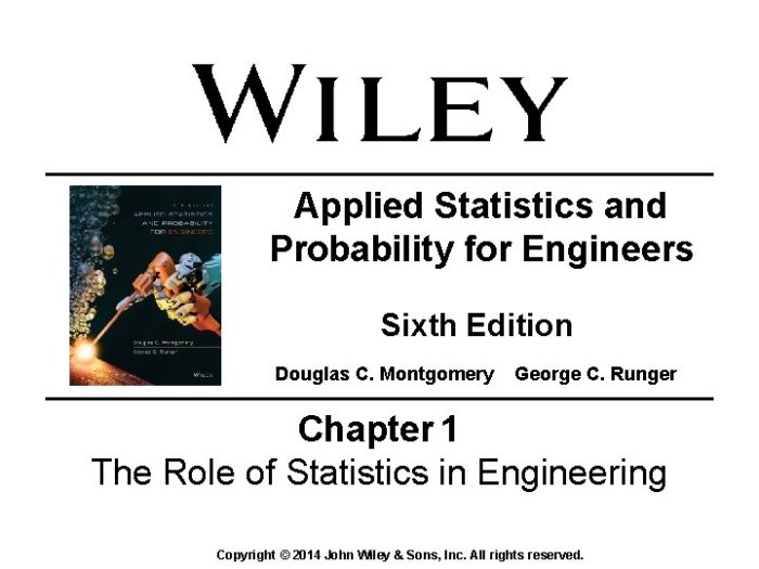 Applied statistics and probability for engineers 6th ed